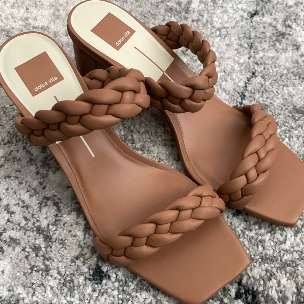 Dolce Vita Paily Heeled Sandals - Caramel Stella - 11W (11 Wide)